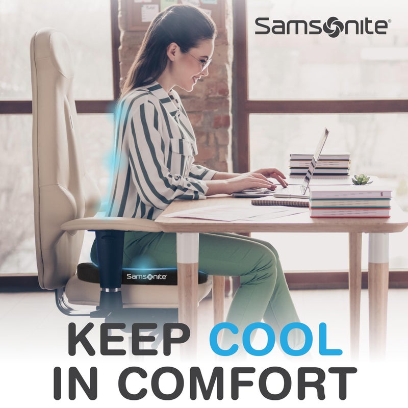 Samsonite سامسونايت - وسادة مقعد سميكة وثابتة مع جل تبريد، تجربة راحة ثلاثية الطبقات - Image 4